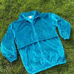 Vintage 80's Velour Track Jacket